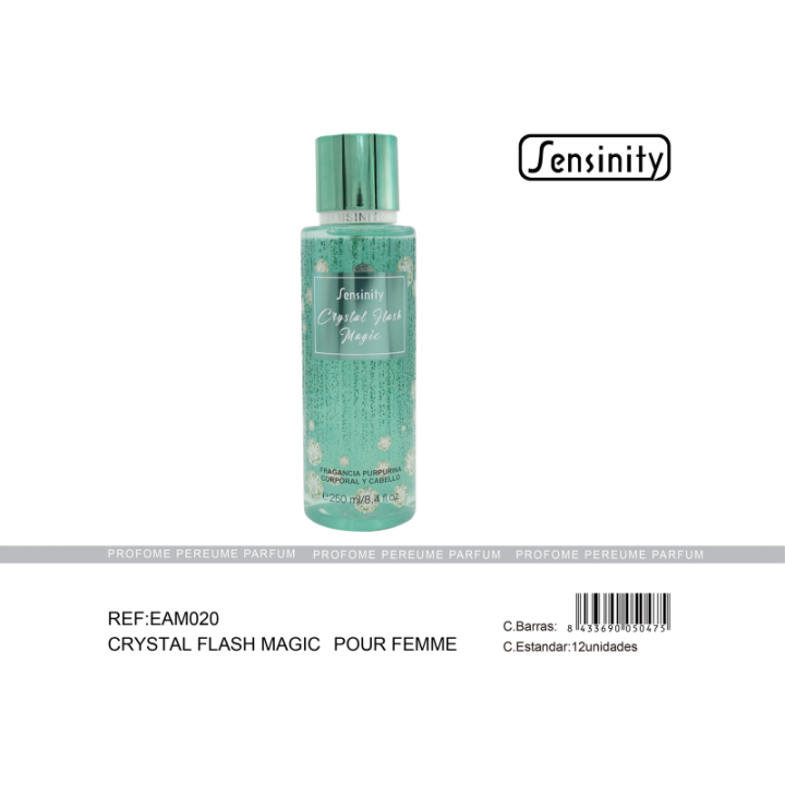 EAM020 : CRYSTAL FLASH MAGIC BODY Y CABELLO 250ML