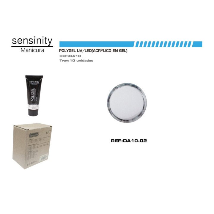 DA10-02 : SENSINITY POLIGEL 30ML BLANCO