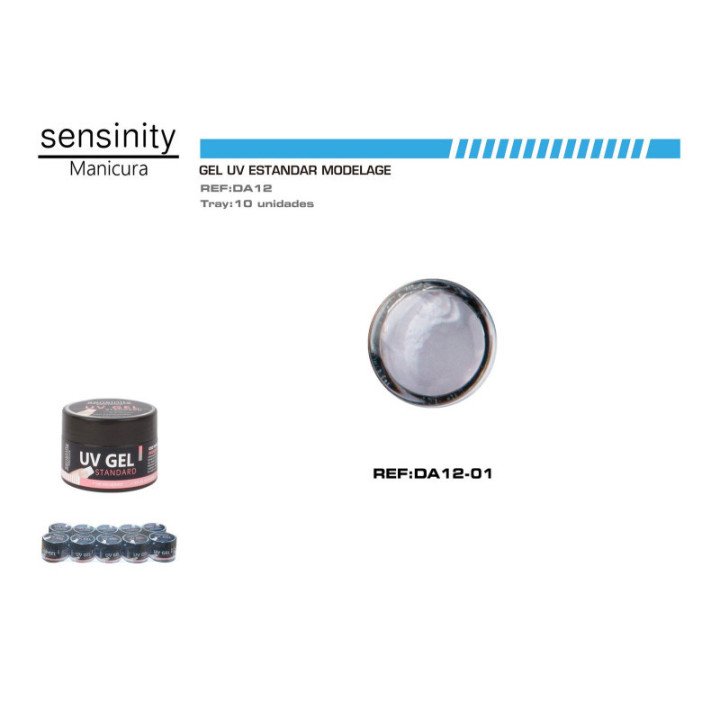 DA12-01 : SENSINITY GEL UV COLOR CLEAR, MODELAGE STANDAR 15ML