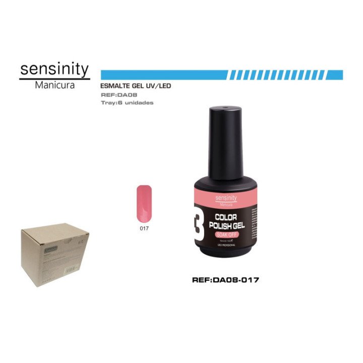 DA08-017 : ESMALTE GEL ROSA CORAL UV/LED USO PROFESIONAL