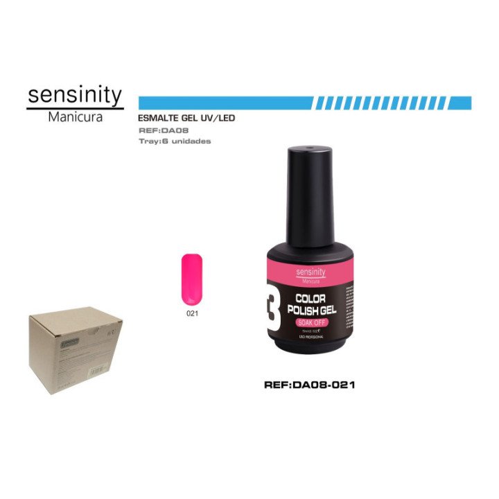 DA08-021 : ESMALTE GEL ROSA CHICLE UV/LED USO PROFESIONAL
