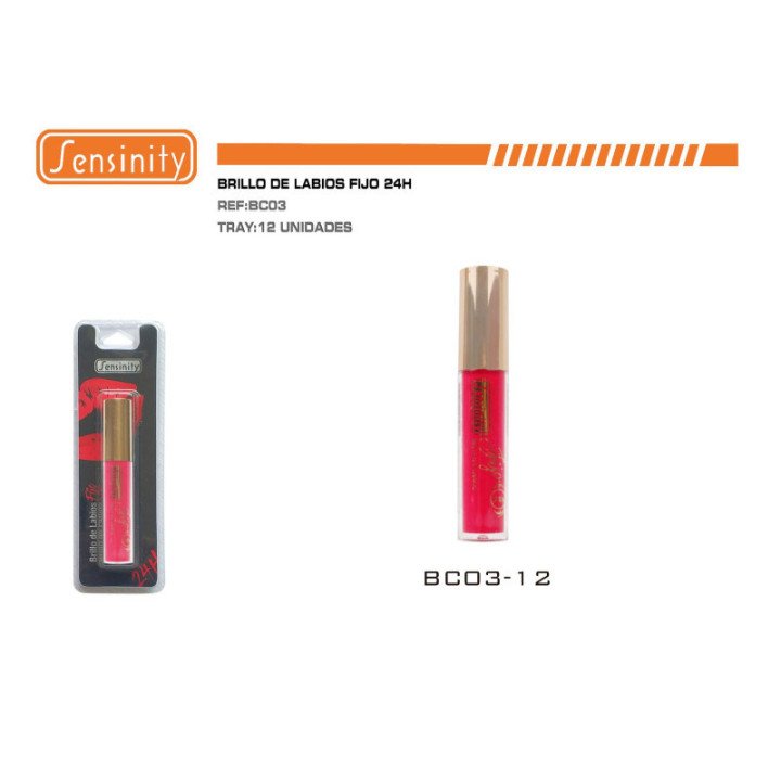 BC03-12 : BRILLO DE LABIOS FIJO 24H SENSINITY 12/U 144/U