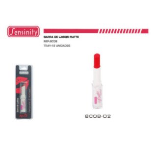 BC08-02 : BARRA DE LABIOS MATTE HIDRATANTE 12/U 144/U