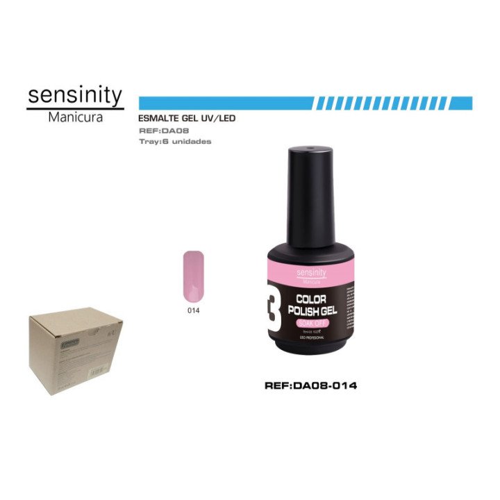 DA08-014 : ESMALTE GEL ROSA MAIOT UV/LED USO PROFESIONAL