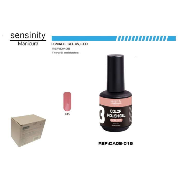 DA08-015 : ESMALTE GEL ROSA PALISANDRO UV/LED USO PROFESIONAL