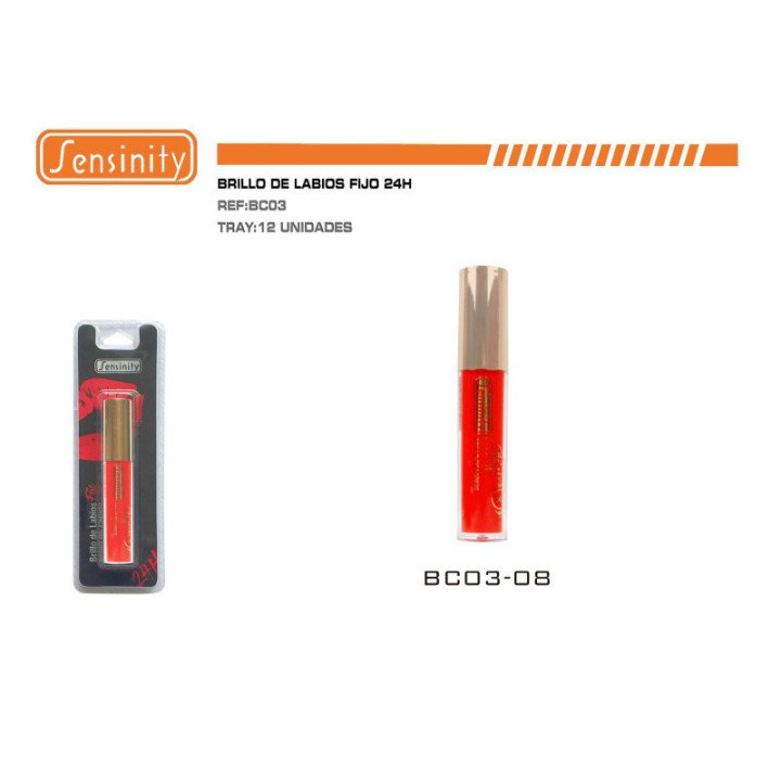 BC03-08 : BRILLO DE LABIOS FIJO 24H SENSINITY 12/U 144/U