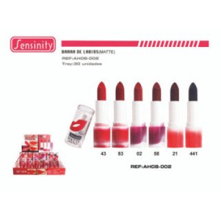 AH08-02 : B.LABIOS MATTE 6H C/TESTER SENSINITY 30/U 360/U