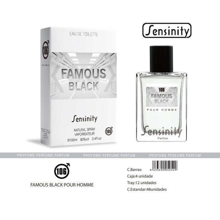 HYS106 : FAMOUS BLACK POUR HOMME SENSINITY