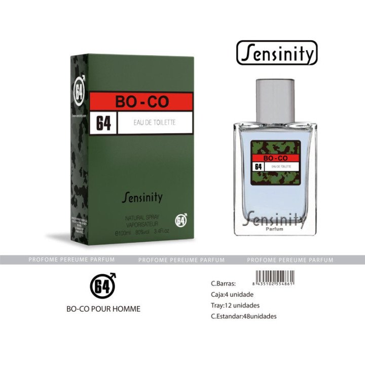 HYS064 : BO CO MEN 64 POUR HOMME SENSINITY