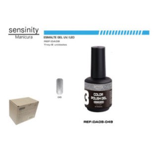 DA08-049 : ESMALTE GEL PLATA GLITTER UV/LED USO PROFESIONAL