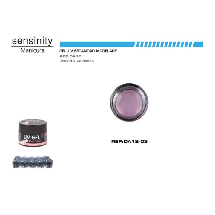 DA12-03 : SENSINITY GEL UV COLOR BLANCO ROTO, MODELAGE STANDAR 15ML