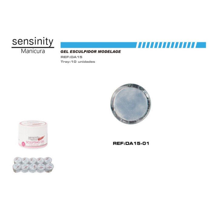 DA15-01 : SENSINITY GEL SCULPTING  COLOR CLEAR UV/LED  15ML