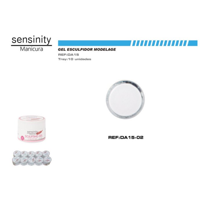DA15-02 : SENSINITY GEL SCULPTING  COLOR BLANCO UV/LED  15ML