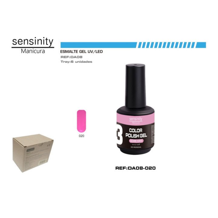 DA08-020 : ESMALTE GEL ROSA FUCSIA UV/LED USO PROFESIONAL
