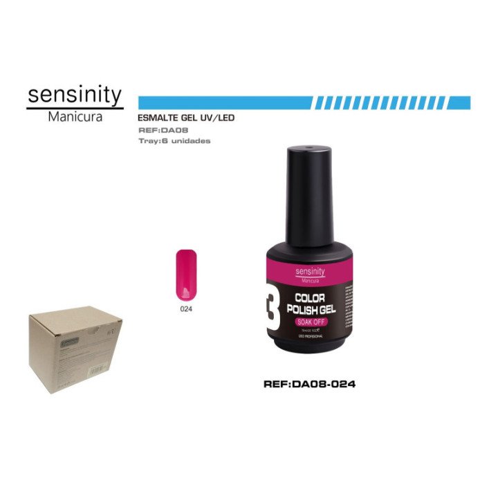 DA08-024 : ESMALTE GEL MAGENTA UV/LED USO PROFESIONAL