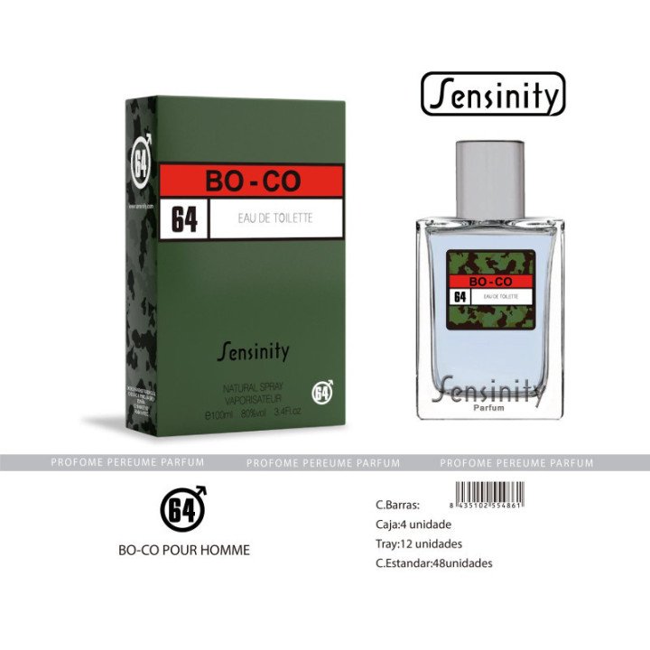HYS064 : BO CO MEN 64 POUR HOMME SENSINITY