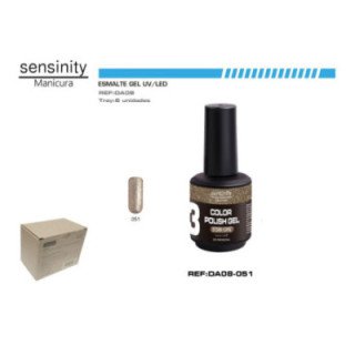 DA08-051 : ESMALTE GEL CHAMPAGNE GLITTER UV/LED USO PROFESIONAL
