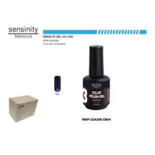 DA08-054 : ESMALTE AZUL ESMERALDA GLITTER UV/LED USO PROFESIONAL