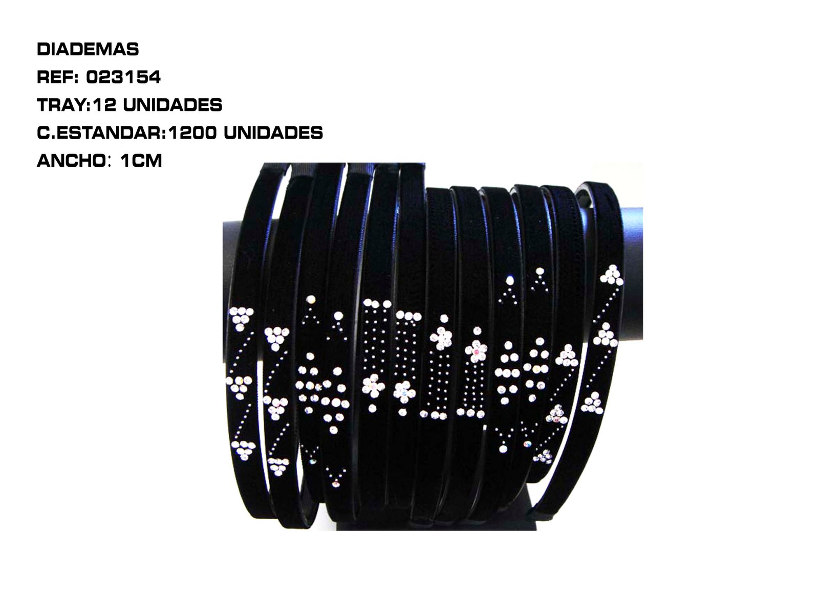 DIADEMAS NGR 1CM