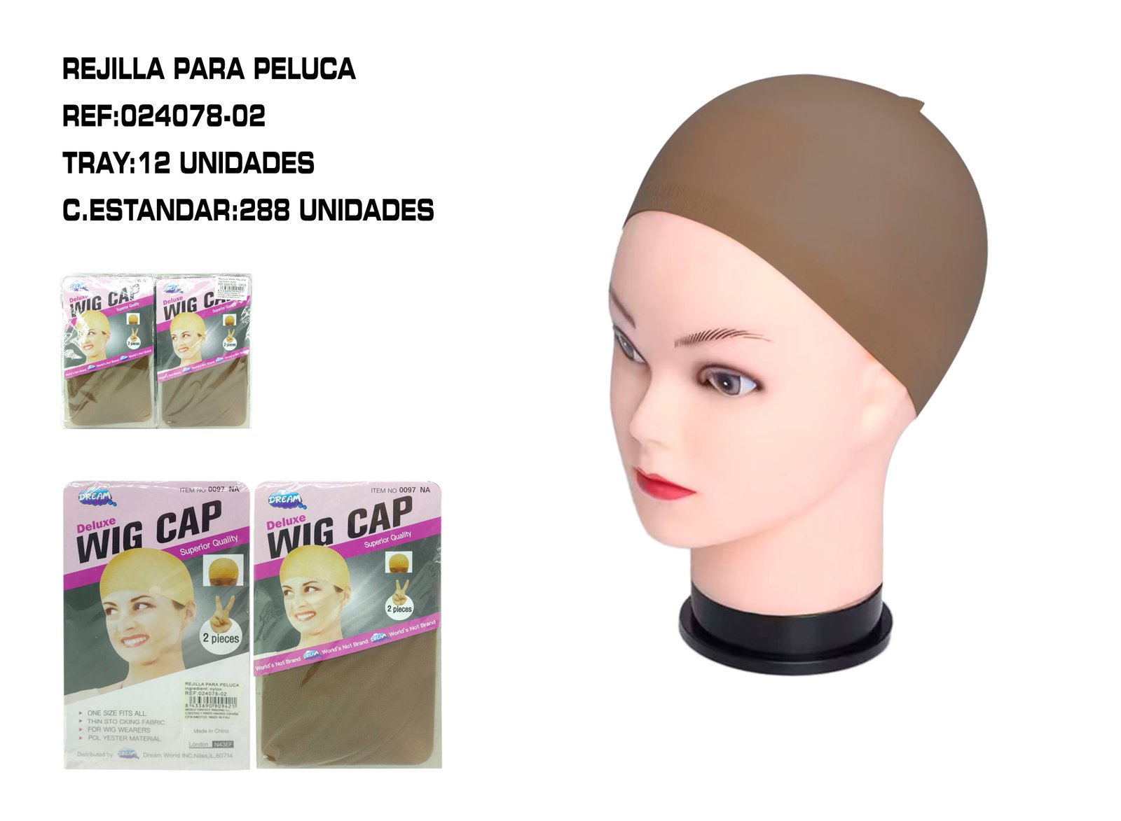 2U REJILLAS CASTAÑO PARA PELUCA