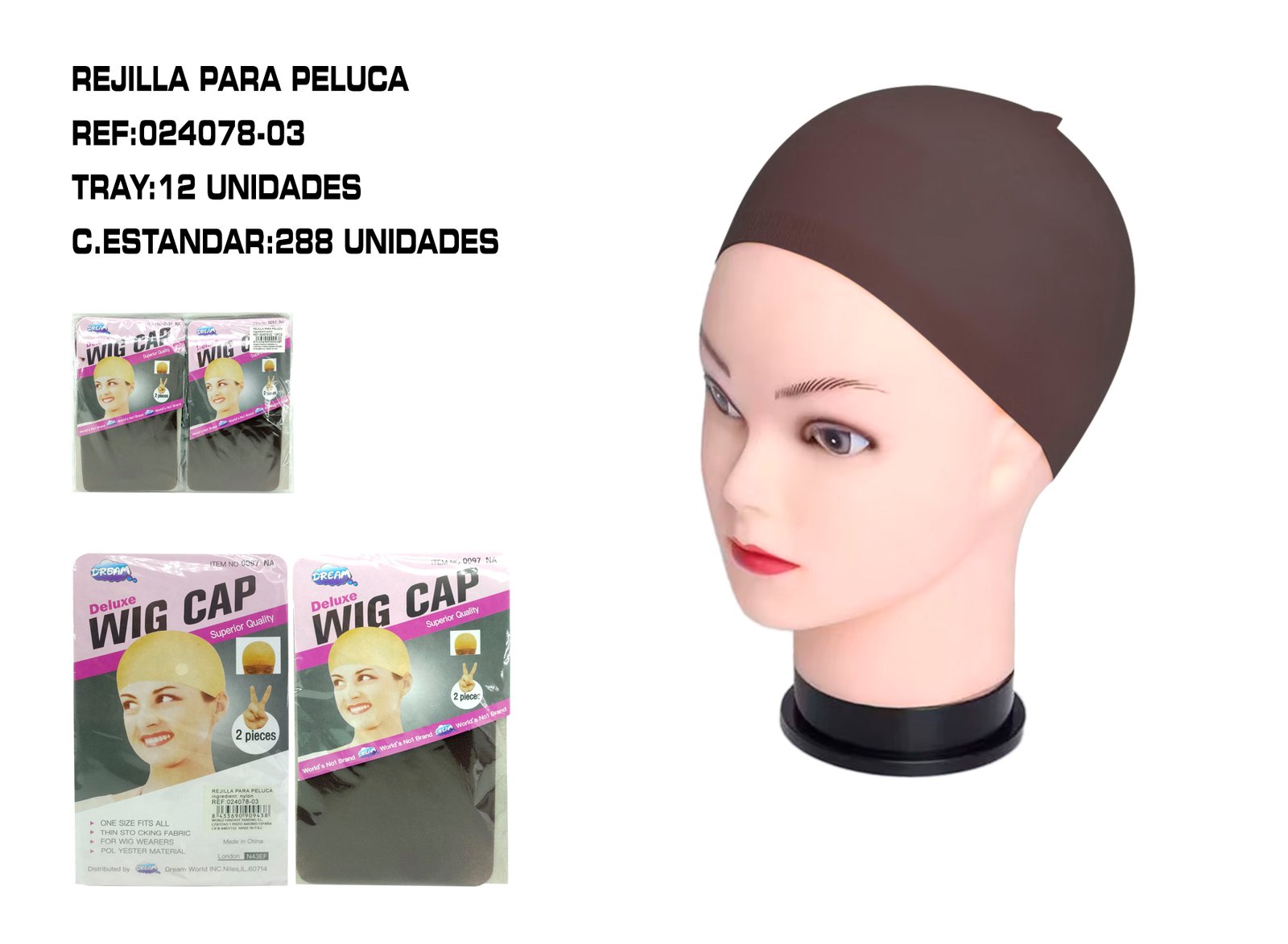 2U REJILLAS MARRON OSCURO PARA PELUCA