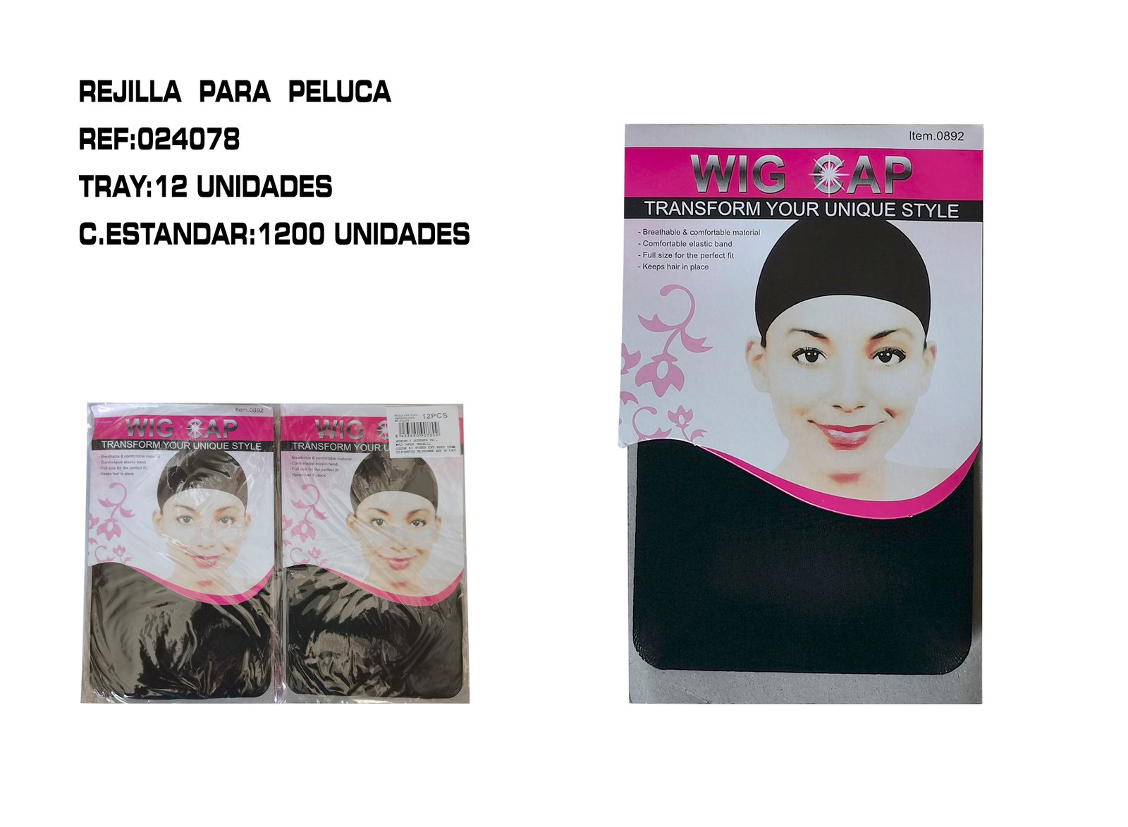 2U REJILLAS NEGRAS PARA PELUCA
