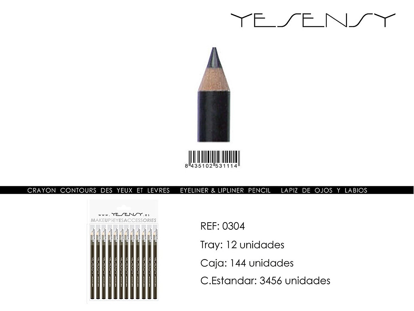 LAPIZ DE OJOS 12/U BLACK