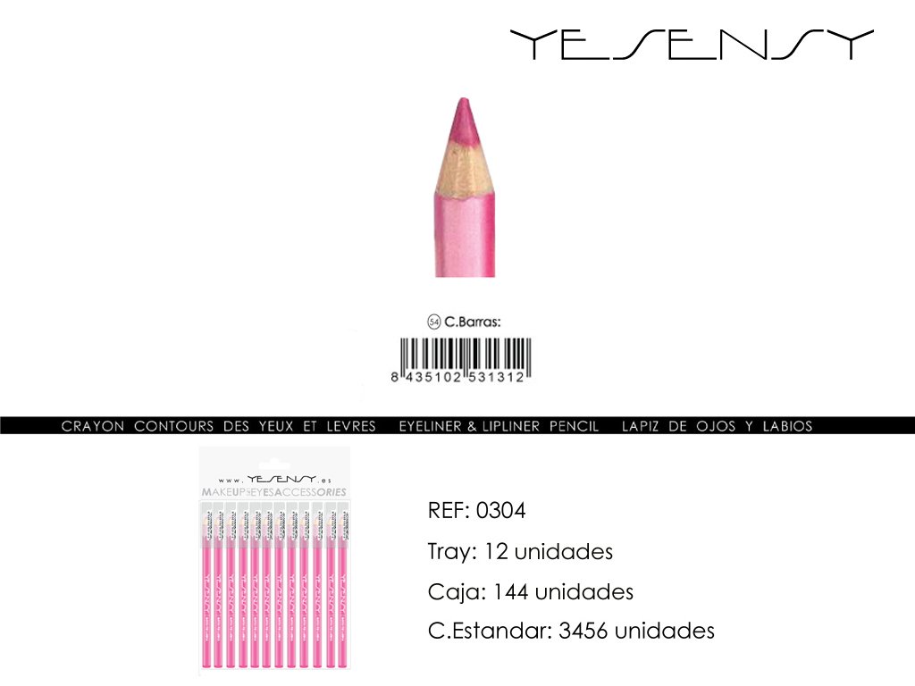 LAPIZ DE OJOS 12/U rosa