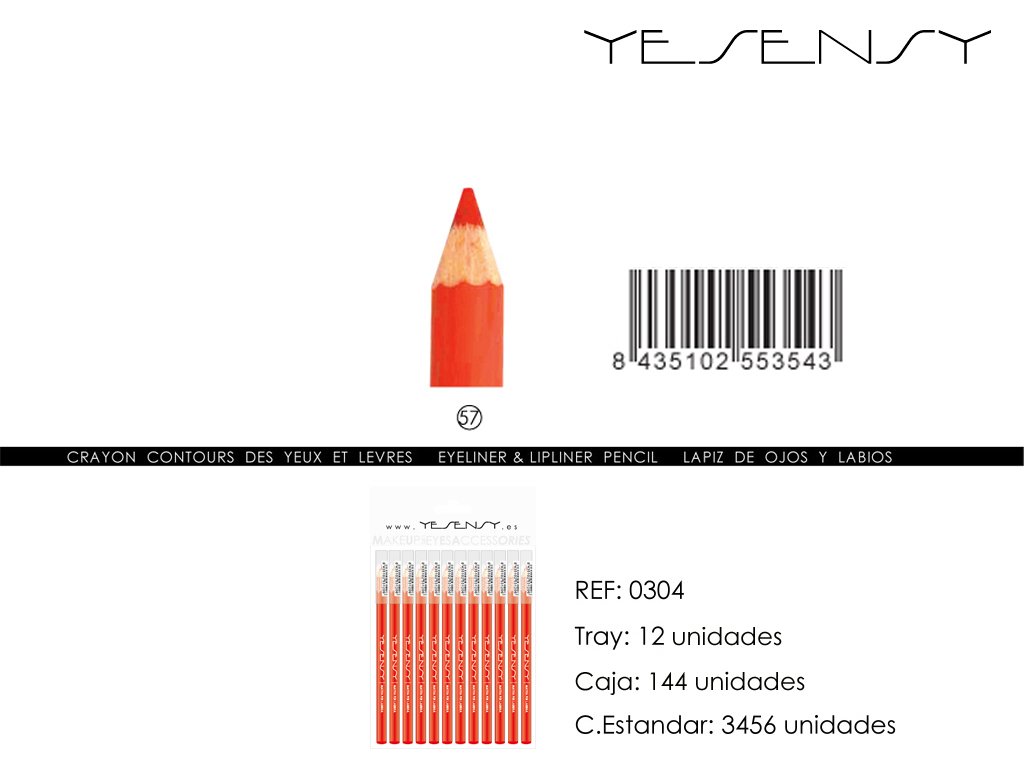LAPIZ DE OJOS 12/U RED