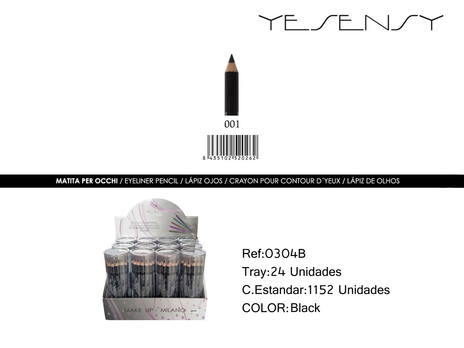 LAPIZ DE OJOS 24/U BLACK