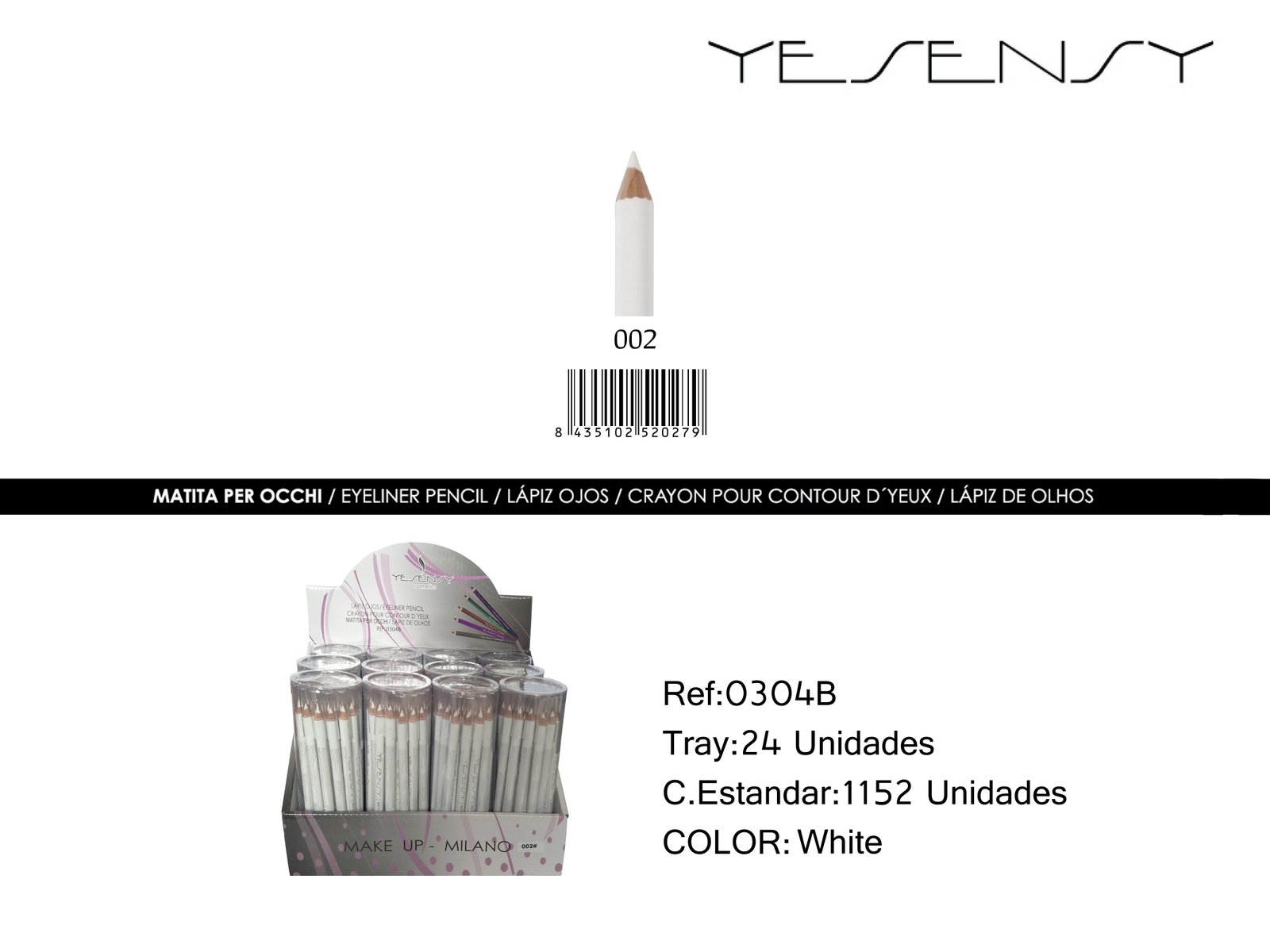 LAPIZ DE OJOS 24/U WHITE