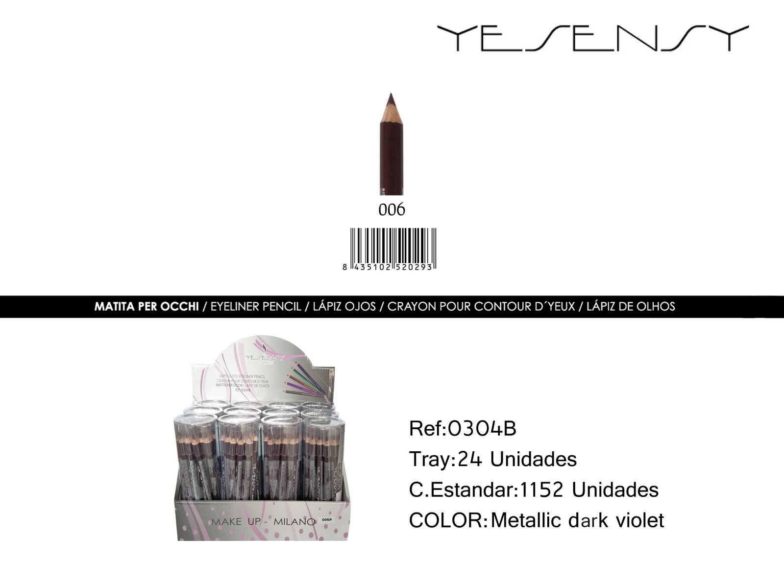 LAPIZ DE OJOS 24/U METALLIC DRAK VIOLET