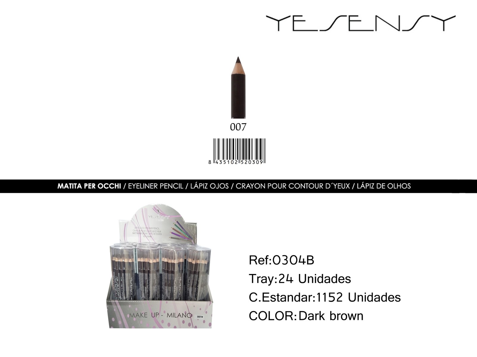 LAPIZ DE OJOS 24/U DARK BROWN