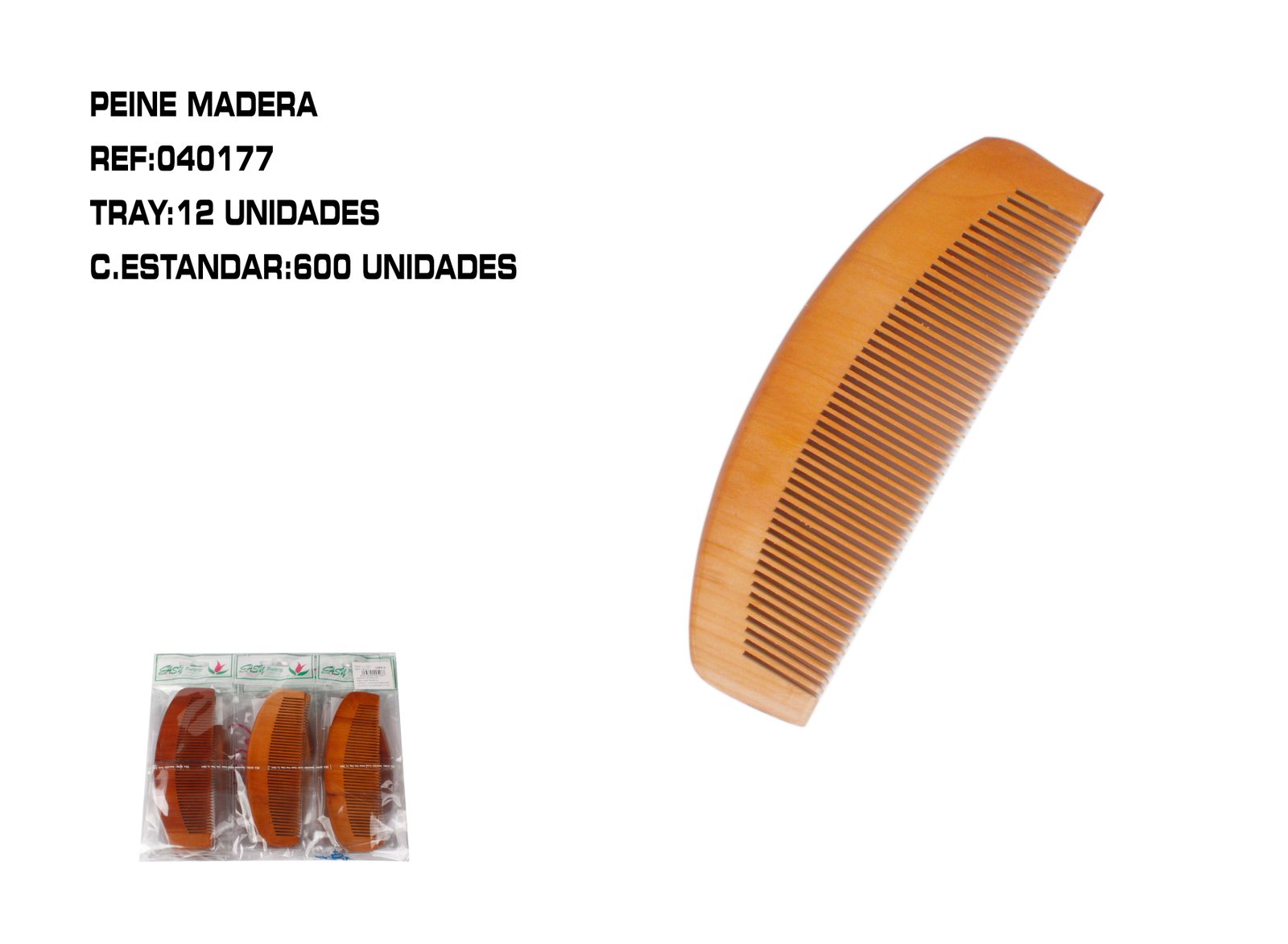 PEINE MADERA 16CM