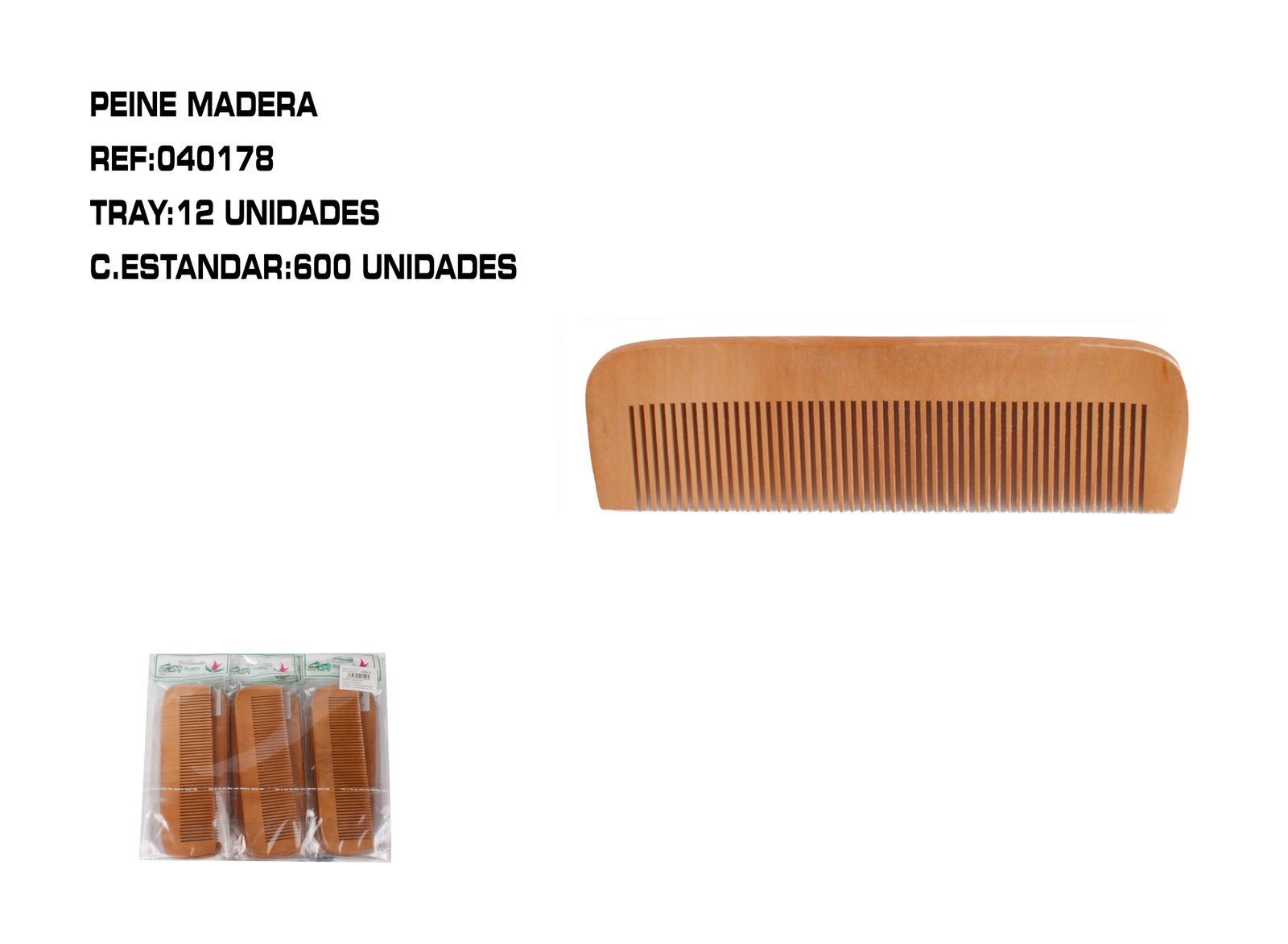 PEINE MADERA 17CM