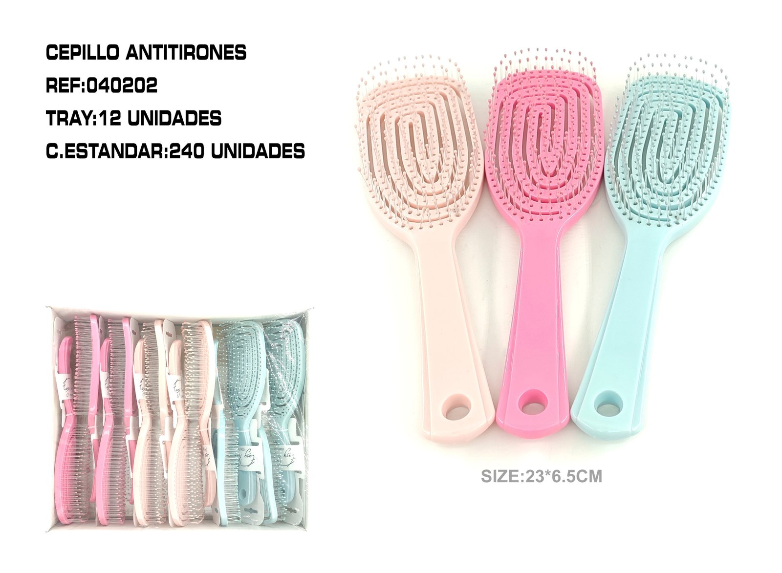 CEPILLO ANTIENREDOS 23*6.5CM