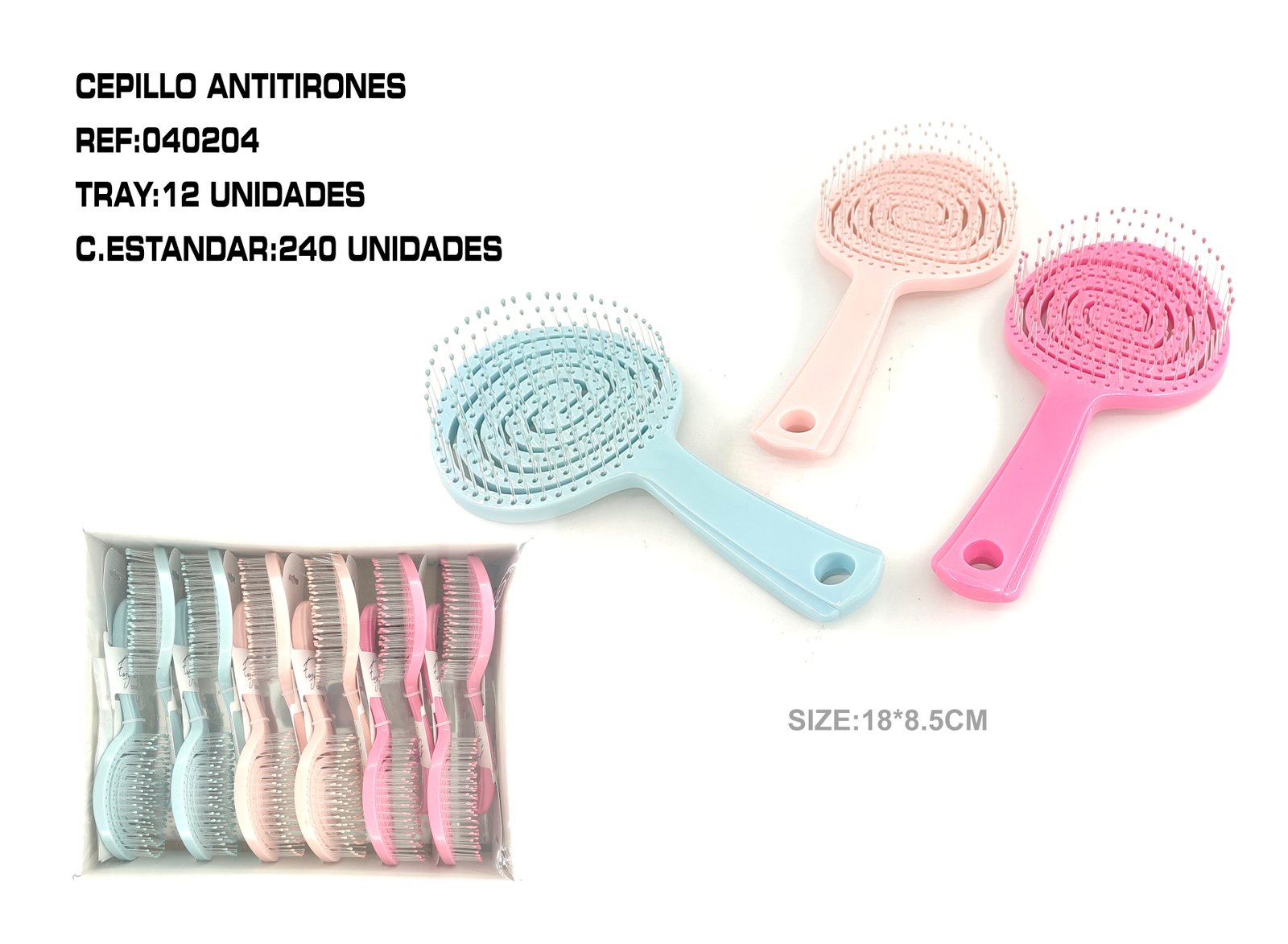CEPILLO ANTIENREDOS 18*8.5CM