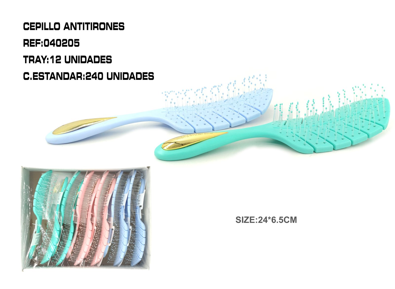 CEPILLO ANTIENREDOS 24*6.5CM