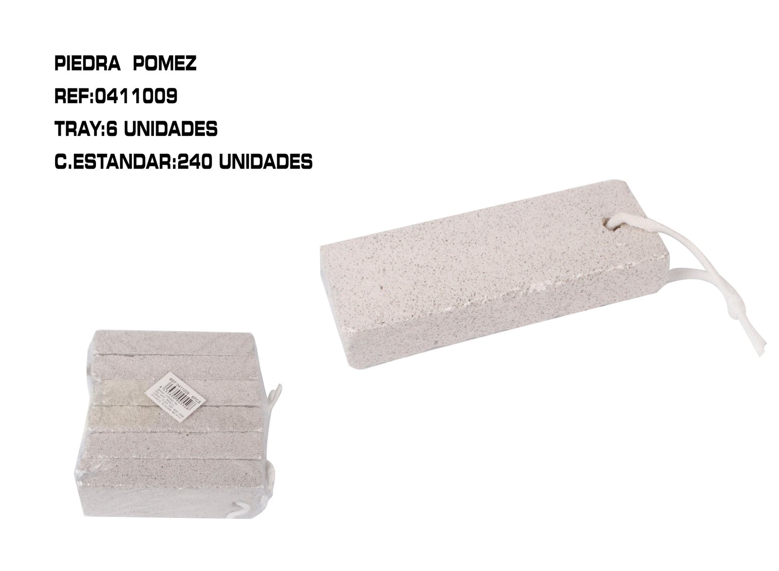 PIEDRA POMEZ RECTANGULO 14*2.5*4.8CM