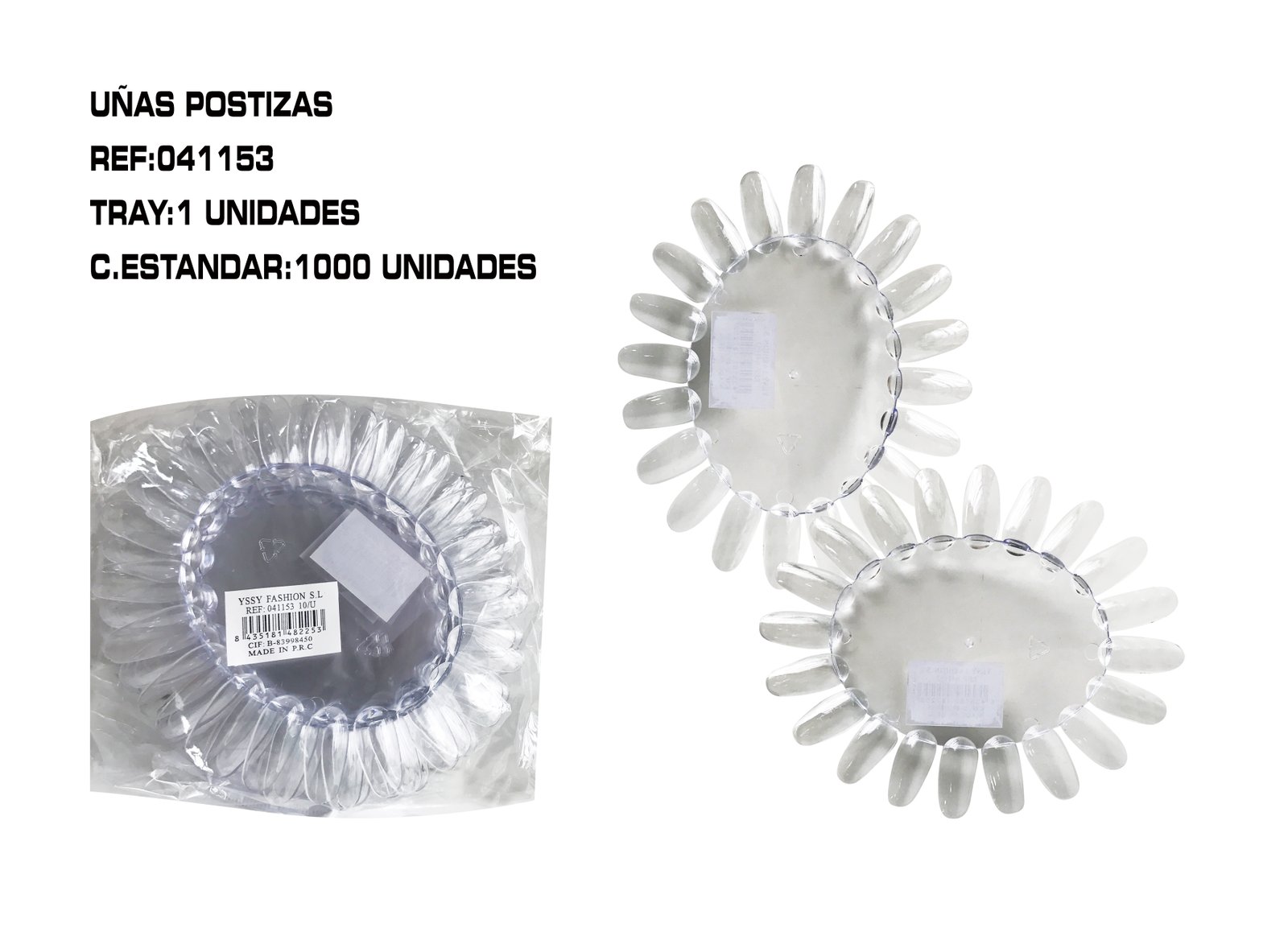 UÑAS POSTIZAS 10/U C/1000/U