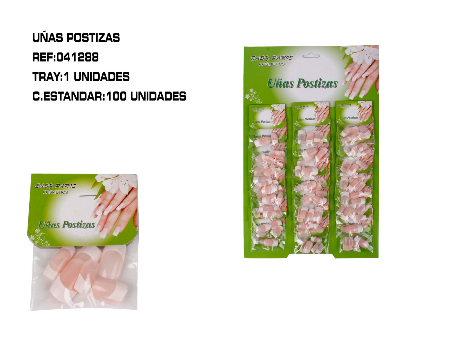 UÑA POSTIZAS FRANCESA BEIS