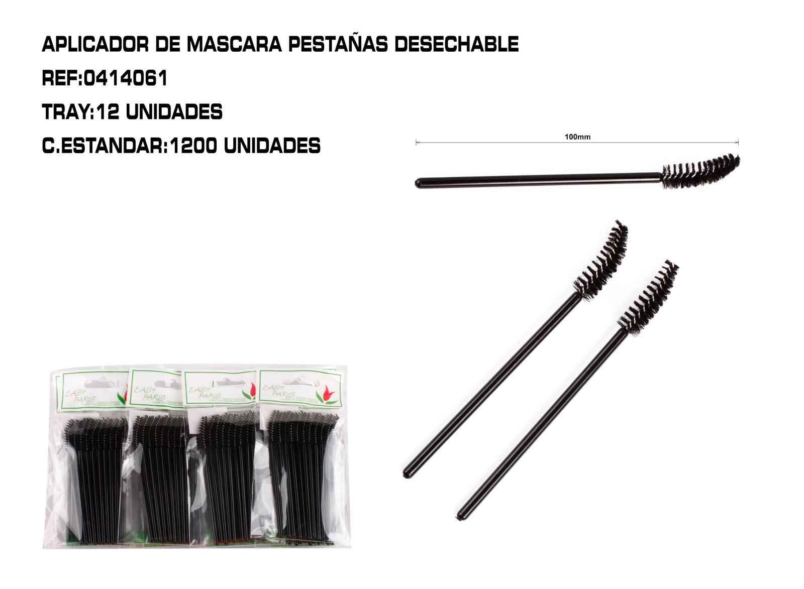 10 APLICADOR MASCARA PESTAÑAS DESECHABLE