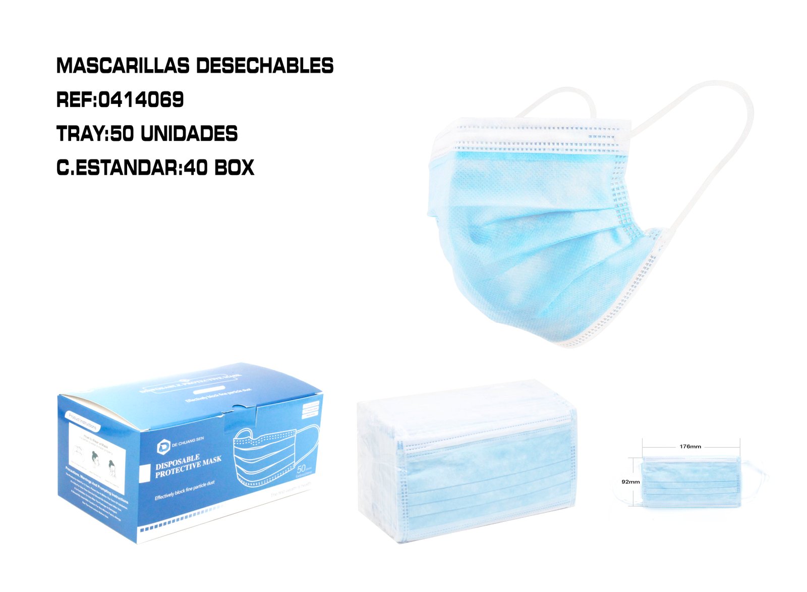 50U MASCARILLA DESECHABLE ANTIPOLVO