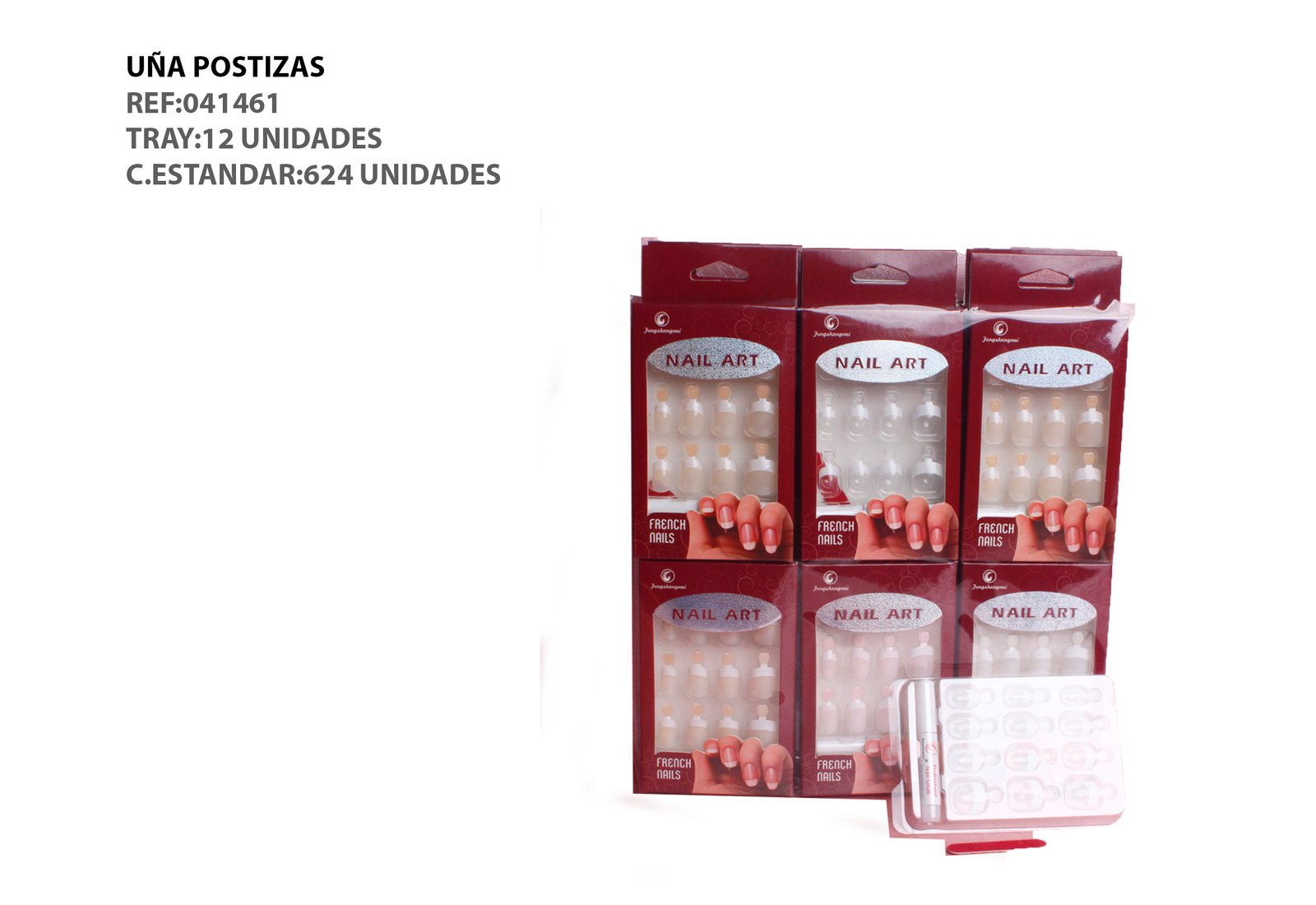 UÑA POSTIZAS FRANCES 4 MODELOS