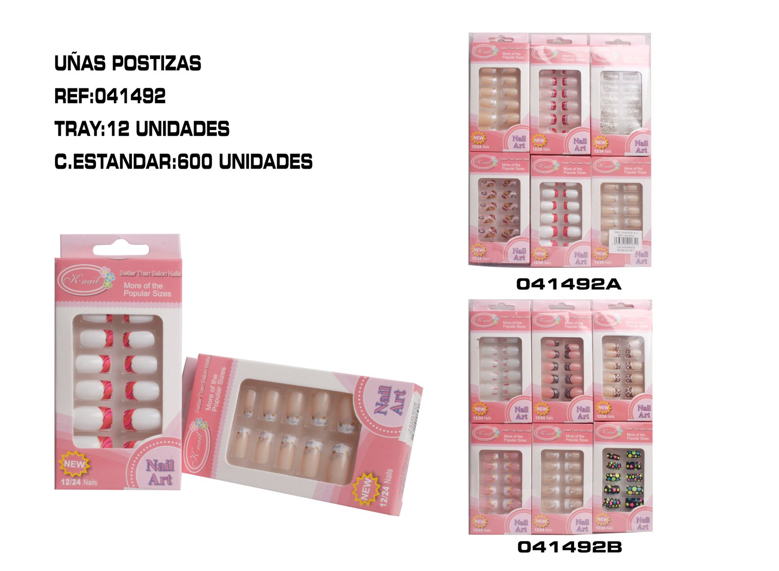 UÑAS POSTIZAS DECORADAS