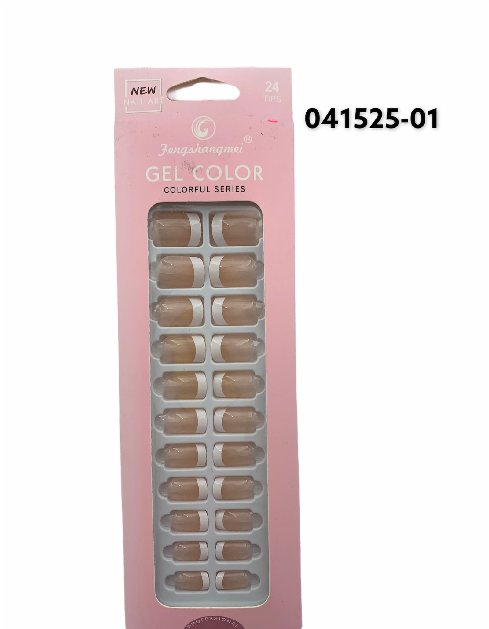 24 UÑAS POSTIZAS FRANCES C/ADHESIVO