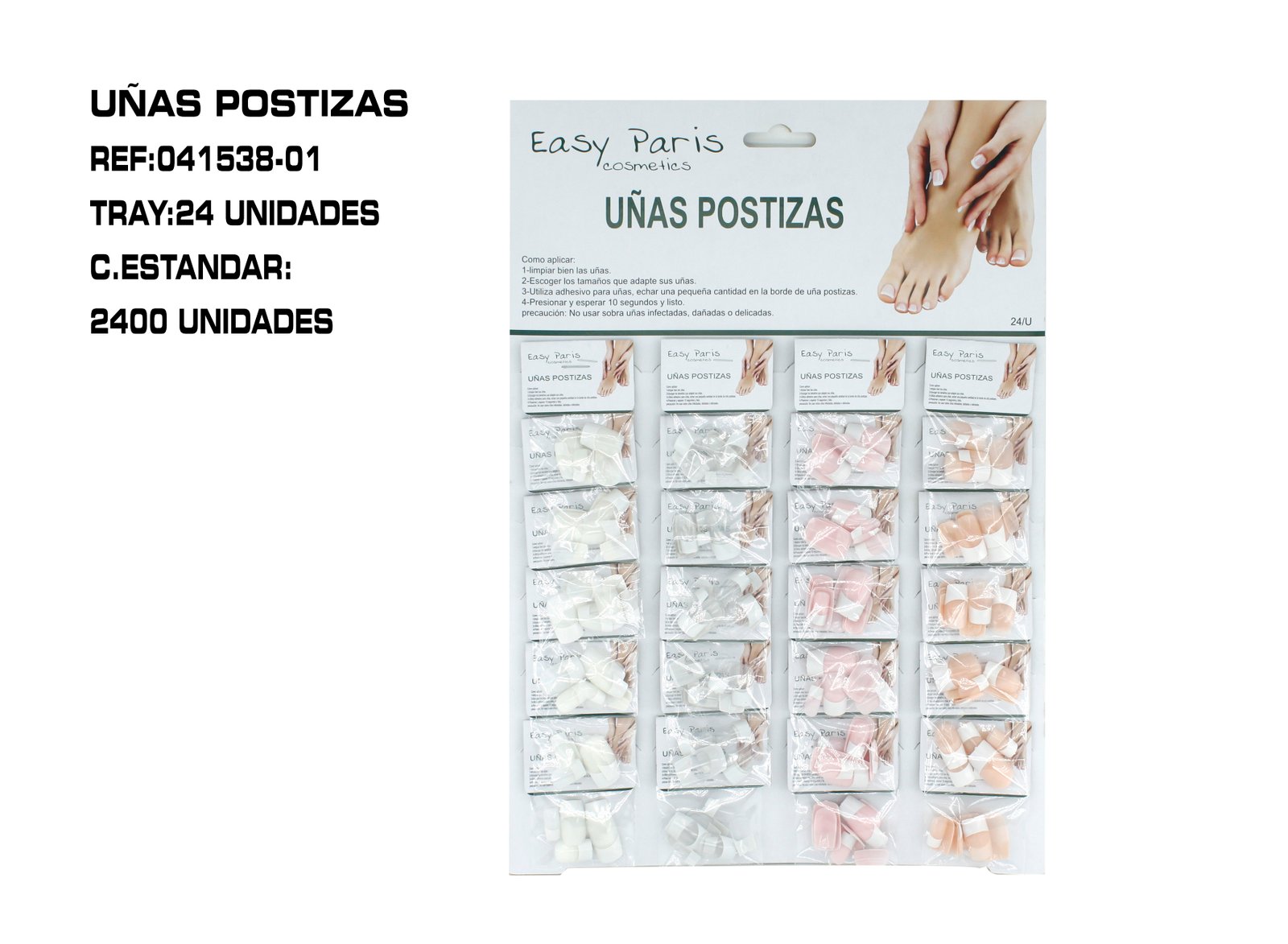 UÑAS POSTIZAS 3 COLORES