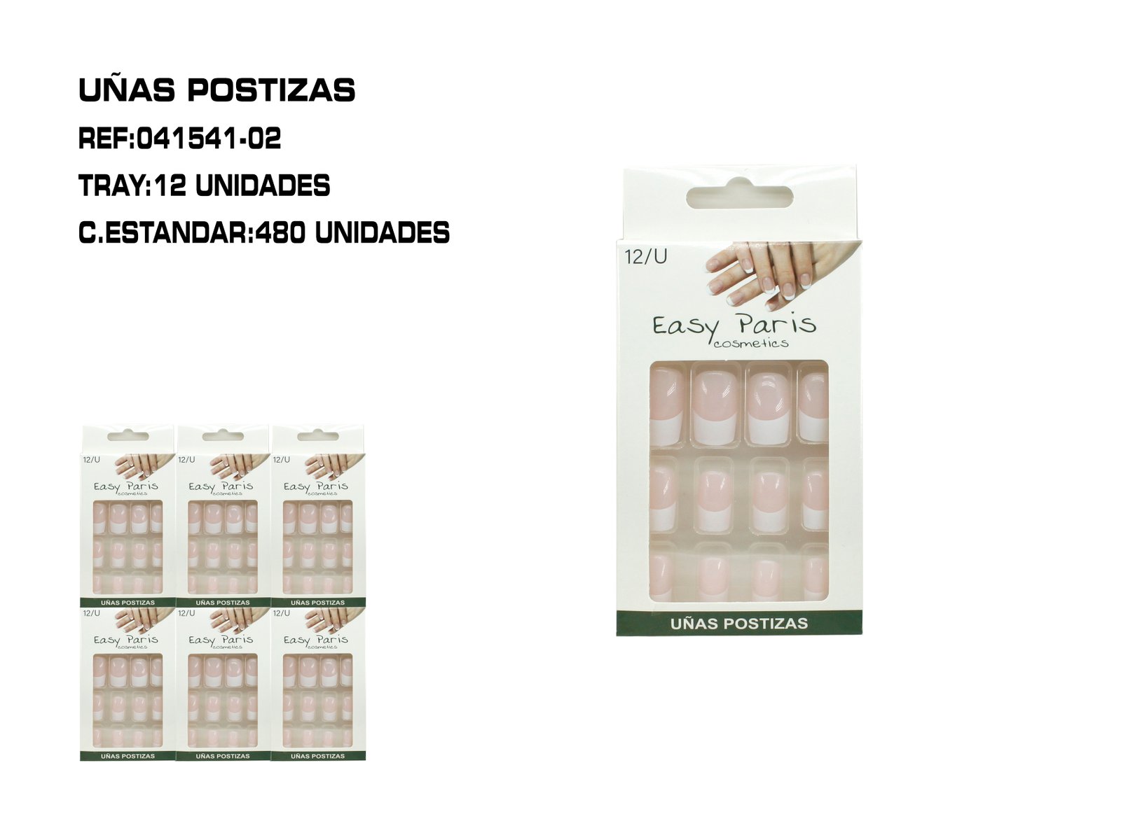 UÑAS POSTIZAS ROSA CLARO