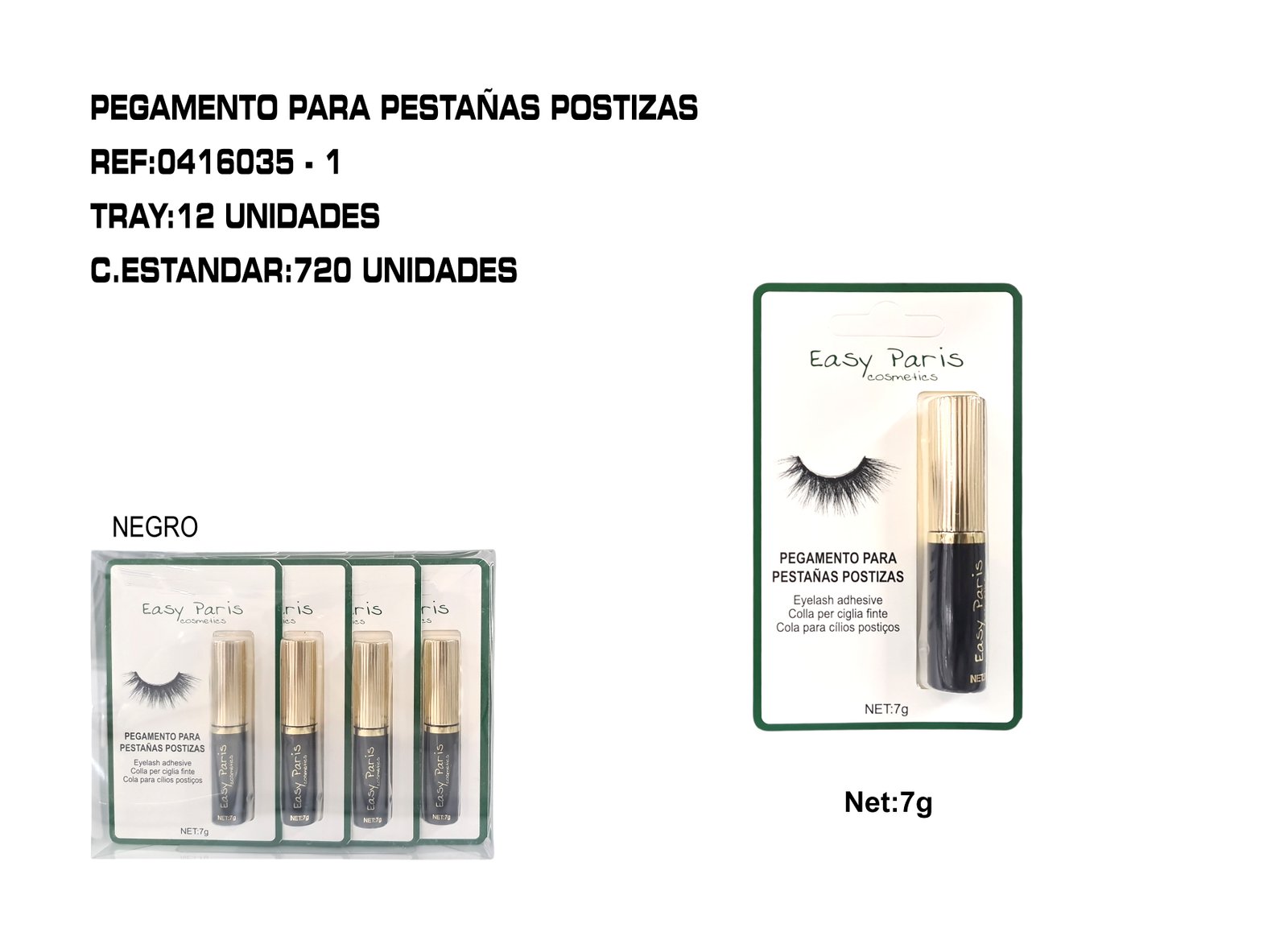 PEGAMENTO NGR DE PESTAÑA POSTIZAS