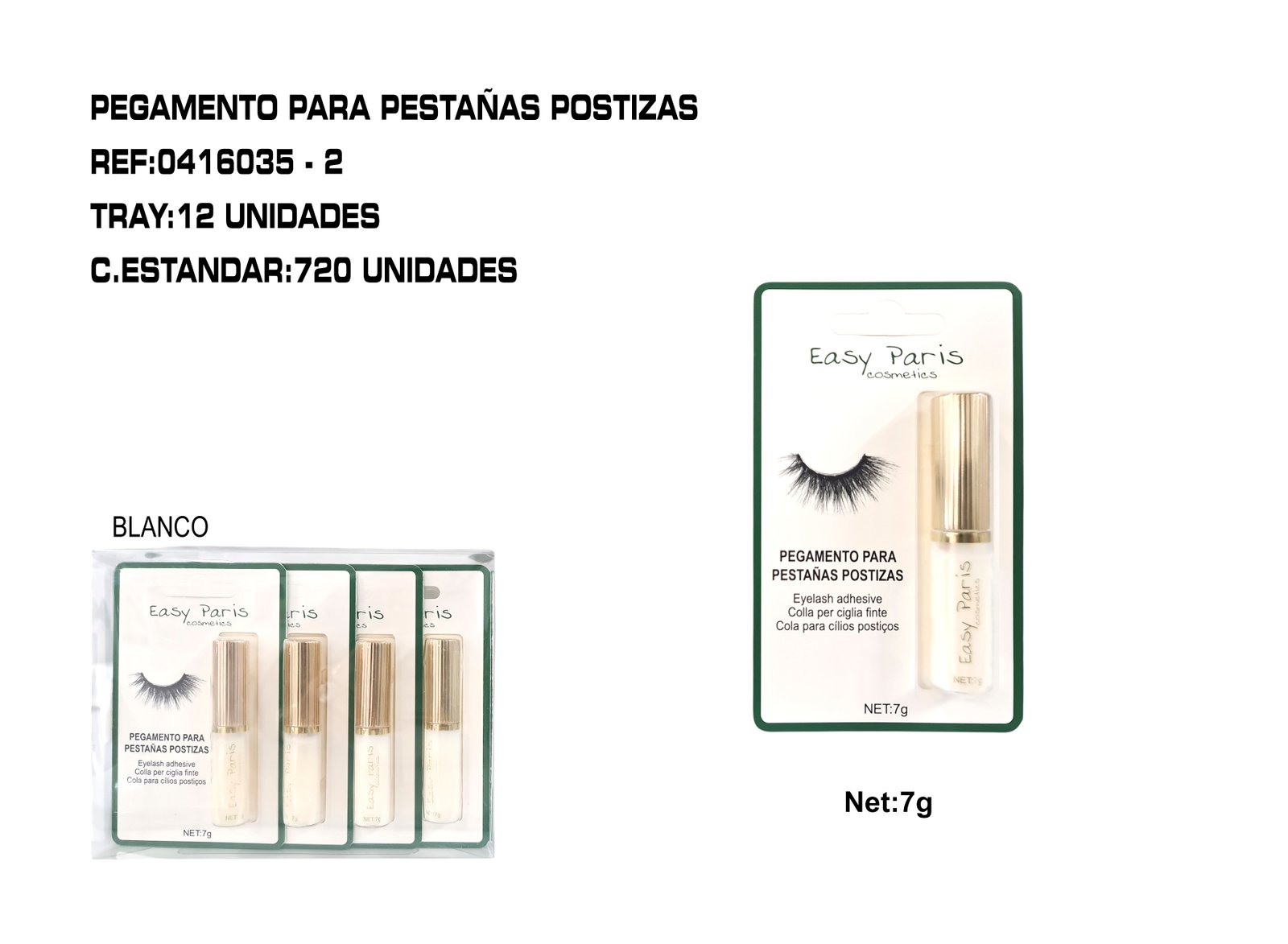 PEGAMENTO BLANC DE PESTAÑA POSTIZAS